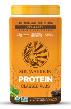 Sunwarrior Classic PLUS - Czekoladowe białko wegańskie (30 porcji / 750g)